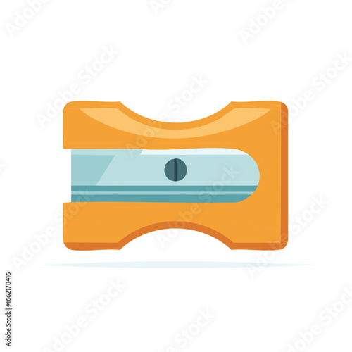 Orange Pencil Sharpener with Metal Blade for School Supplies or Art Supplies