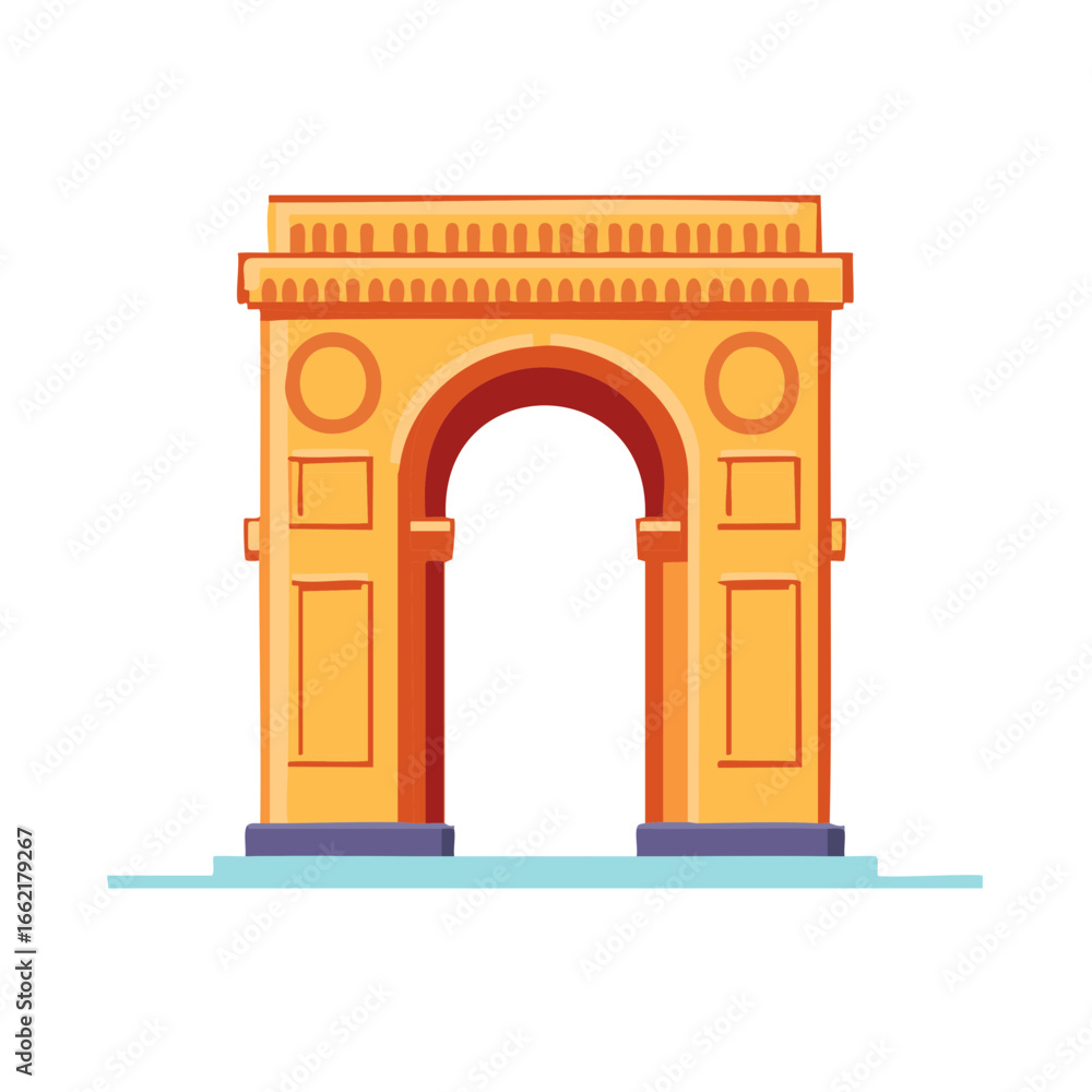 Fototapeta premium Isolated Vector Archway Illustration Entrance for Gateways and Landmarks