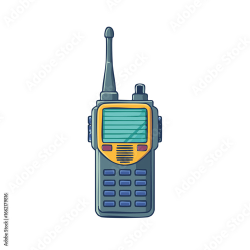 Handheld Radio Communication Device with Antenna for Emergency Services