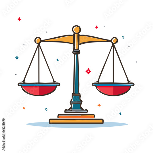 Scales of Justice Balance Artwork Symbol for Law and Equilibrium Fair Trial