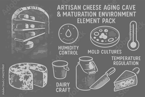 Artisan Cheese Aging Cave and Maturation Environment Element Pack