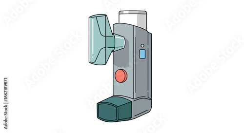 Medical inhaler device, asthma treatment, medication, health, respiratory care, allergy