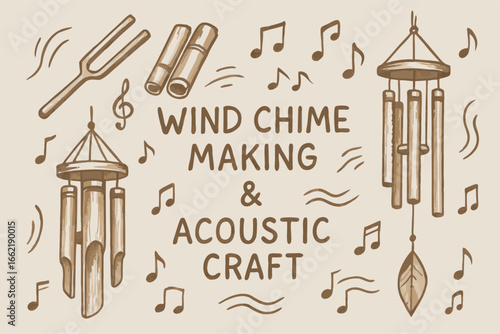 Wind Chime Making & Acoustic Craft Illustration