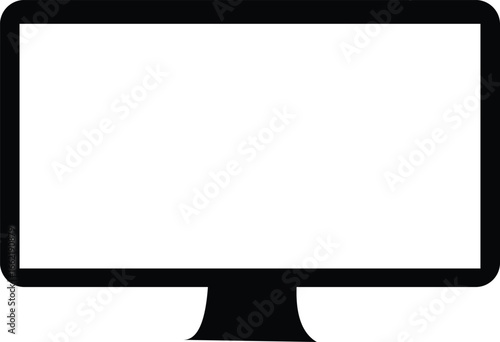 Sleek Monitor Silhouette A Digital Canvas for Modern Design and Technology