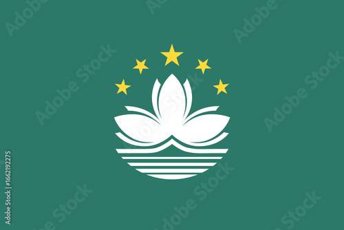 Flag of Makao vector illustration