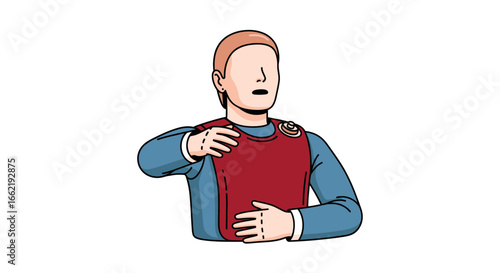 Medical neck brace or cervical collar isolated on a white background. Orthopedic equipment for spine immobilization and pain relief
