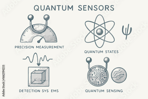 Quantum Sensors and Measurements Illustration