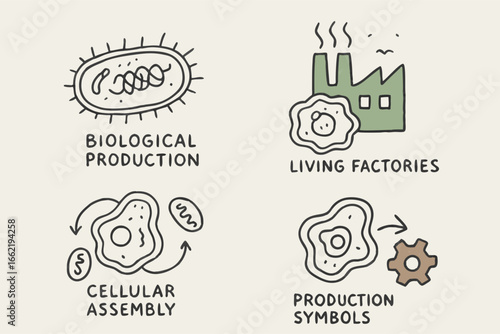 Biological and Cellular Manufacturing Icons and Processes