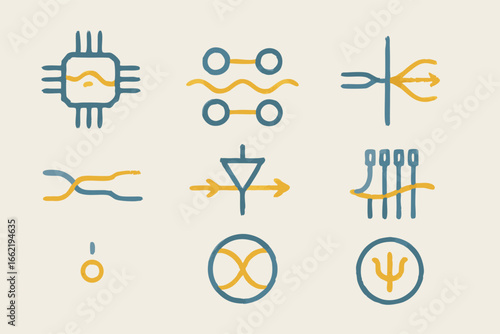 Set of Abstract Symbols and Icons