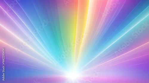 PNG dreamy abstract background featuring iridescent rainbow light patterns, soft lens flare,  spectral prism refractions. vibrant and magical design adds a colourful, ethereal glow to any composit