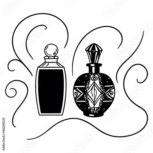 vector illustration of perfume bottle