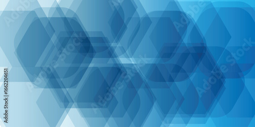 Hexagon geometric white blue pattern bright healthcare medical and technology background.