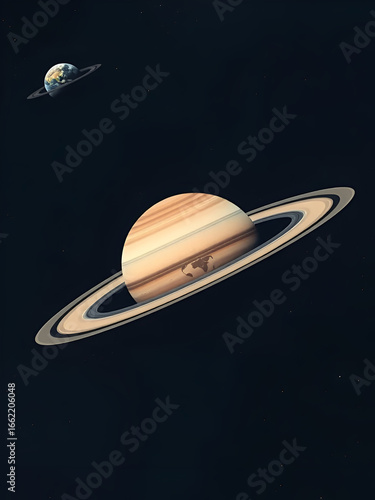 saturn planet minimalist space exploration