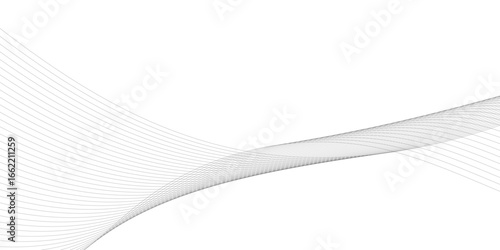 Abstract wavy gray blend liens design on white background. Digital frequency track equalizer. Vector illustration, Wavy stylized it make using blend tool.