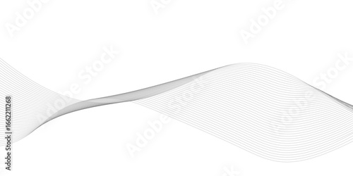 Abstract wavy gray blend liens design on white background. Digital frequency track equalizer. Vector illustration, Wavy stylized it make using blend tool.	
