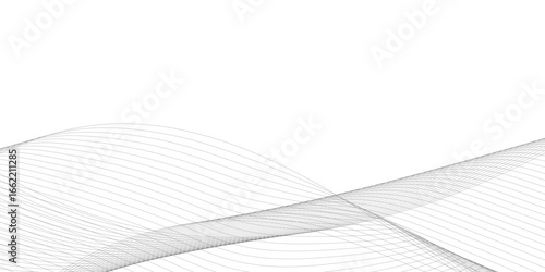 Abstract wavy gray blend liens design on white background. Digital frequency track equalizer. Vector illustration, Wavy stylized it make using blend tool.	
