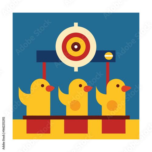 Shooting Gallery with Toy Ducks