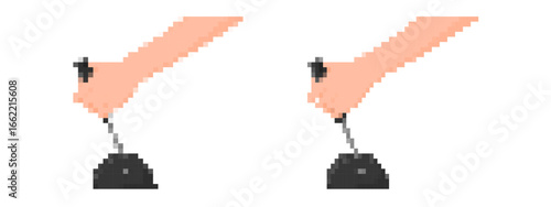 Two pixel art crowns in gold with a retro style, perfect for game design and nostalgic themes.