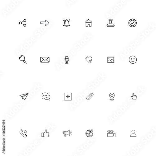 Collection of hand drawn sketch icons representing various concepts and objects
