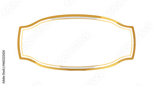 Elegant golden frame border label vector design decorative element luxury vintage style certificate award 100 char