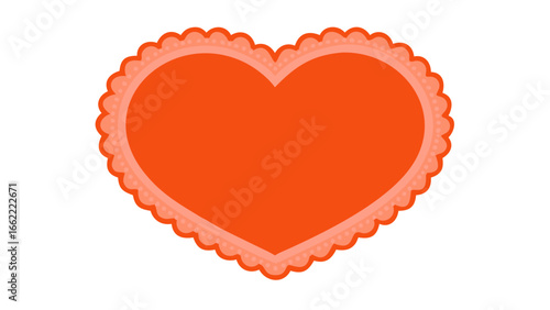 Orange heart love valentine romance passion feeling affection emotion romantic lovely heart shape design element art