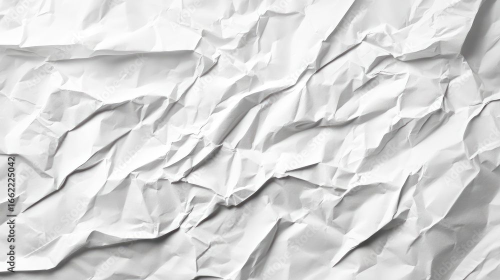 Fototapeta premium Crumpled white paper texture (1)