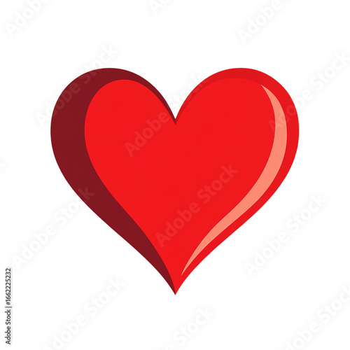 Free Download red heart on white background - GFXLoad