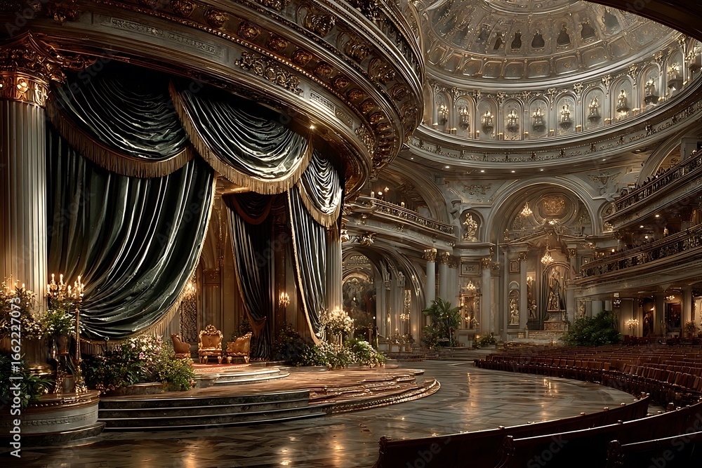Obraz premium Ornate palace ballroom interior high resolution picture