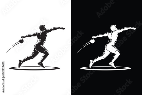 Hammer throw icon vector on White Background ,Vector Art Illustration on white background.