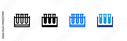 Test Tubes icon set multiple style collection. Vector illustration.