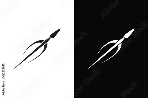 Javelin icon vector on White Background ,Vector Art Illustration on white background.