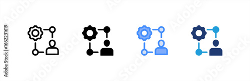 Interpersonal icon set multiple style collection. Vector illustration.