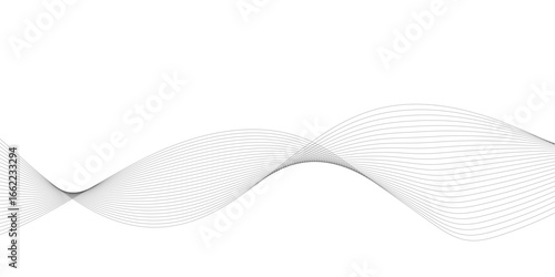 Technology and business wave lines on transparent background. Frequency sound wave, twisted curve lines with blend effect.	