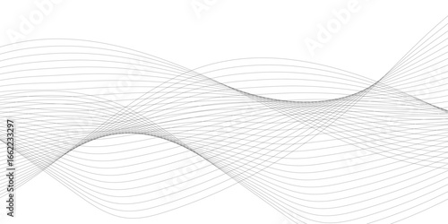 Technology and business wave lines on transparent background. Frequency sound wave, twisted curve lines with blend effect.	