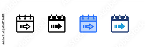 Tomorrow icon set multiple style collection. Vector illustration.