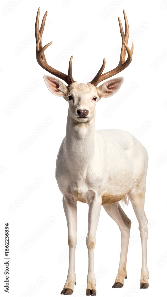 White deer portrait White deer portrait