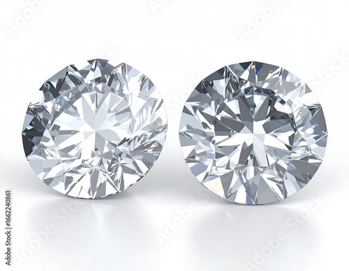 Two round brilliant cut diamonds (2)