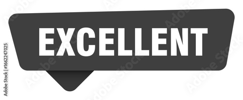 excellent black sign isolated on transpatent background. excellent sticker