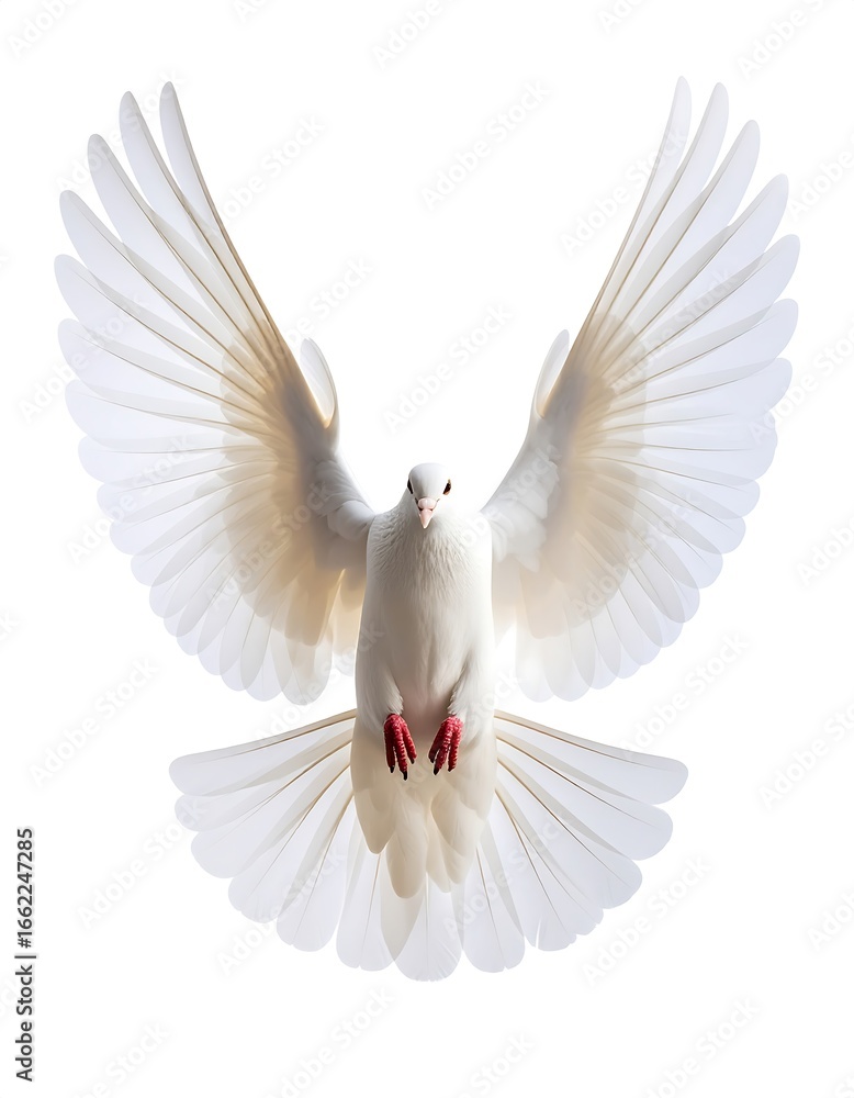 Obraz premium White dove in flight