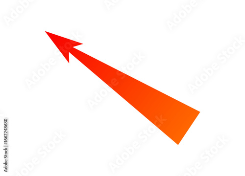 Arrow displays a striking gradient from red to orange, conveying action and strategic focus.