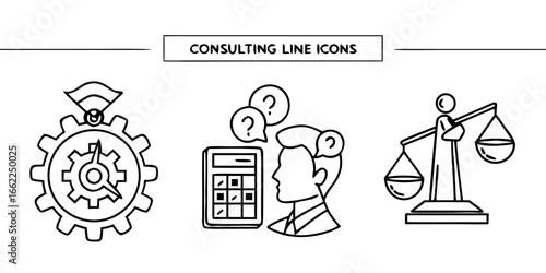 Business consulting icons vector 
