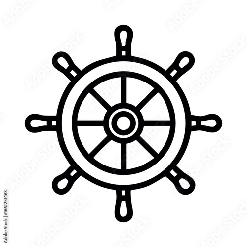 Nautical ship wheel steering control maritime helm