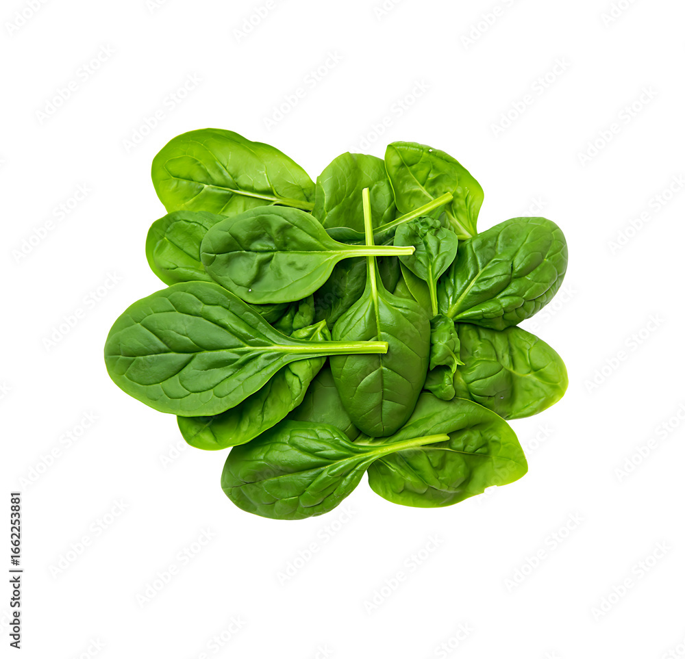Fototapeta premium Fresh Green Spinach Leaves Healthy Vegetable Ingredient for Cooking and Salads