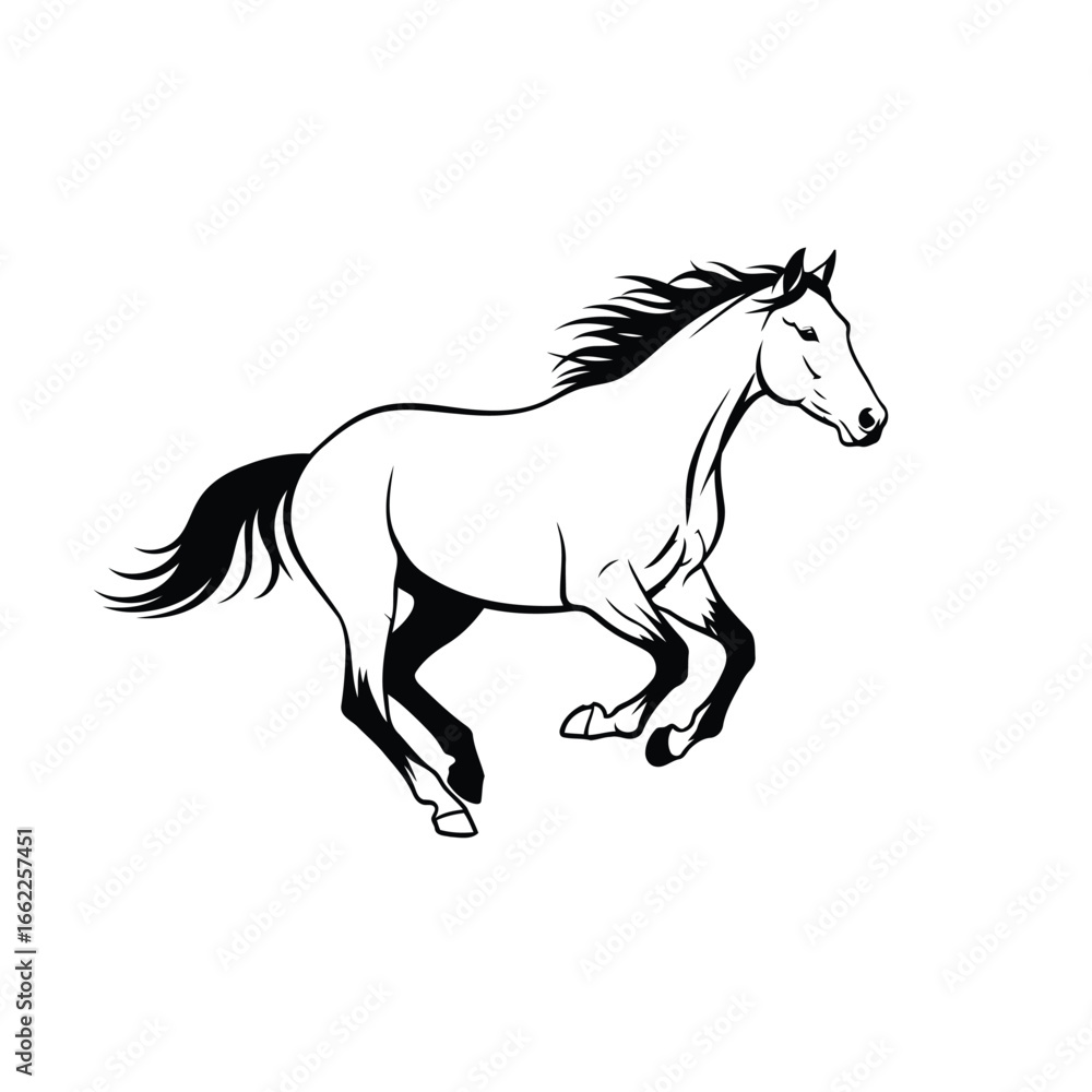 Obraz premium Running Horse Illustration