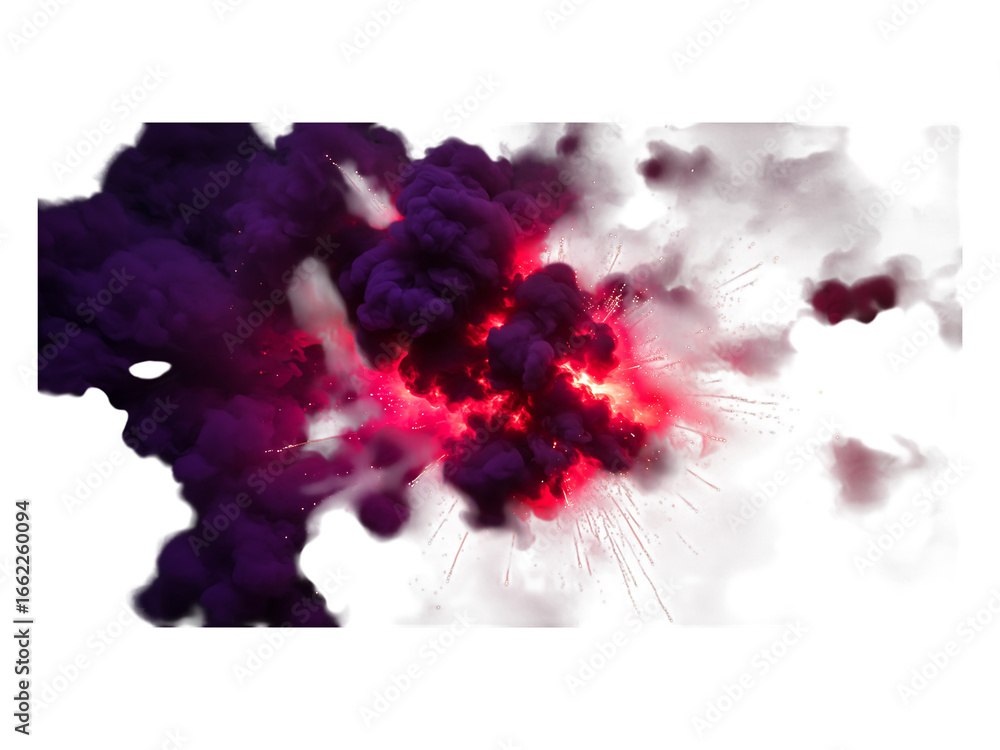 Fototapeta premium Explosion effect isolated on transparent background