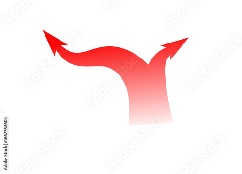 Dynamic red arrows with distinct curving paths evoke strategy and motion in battle scenarios.