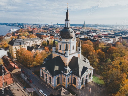 Canvas Print Aerial views of Katarina Kyrka in Stockholm, Sweden
