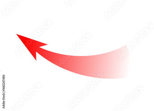 Curved red arrow symbolizes dynamic movement and strategic direction in conflict scenarios.
