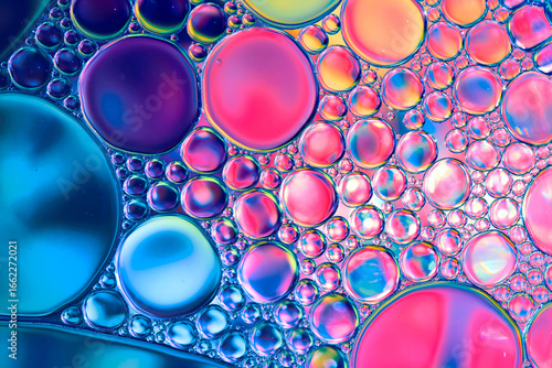 Water bubbles abstract colorful  background, water drops as natural backgound.