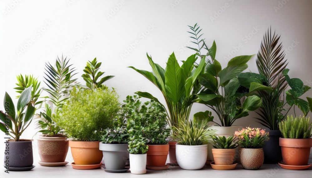 Fototapeta premium variety of potted plants